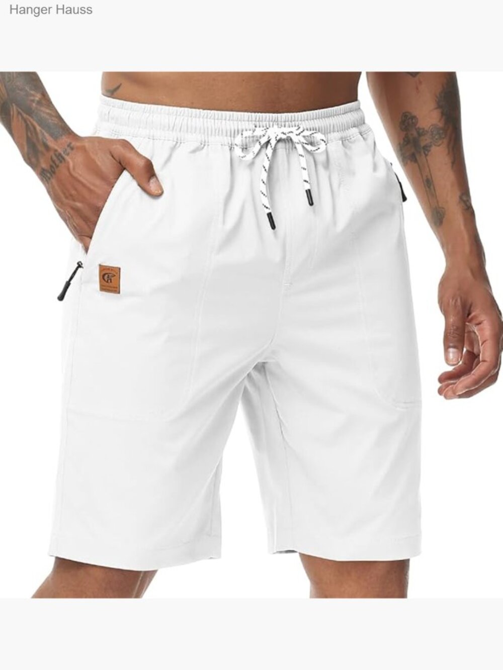 Men's Stretch Shorts Classic Fit Drawstring Summer Beach Shorts